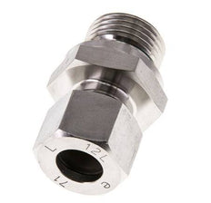 G 1/2'' Macho x 12L Anillo de corte recto de acero inoxidable con junta FKM 315 Bar DIN 2353