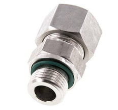 G 1/2'' Macho x 16S Anillo de corte recto de acero inoxidable con junta FKM 400 Bar DIN 2353