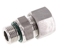 G 1/2'' Macho x 16S Anillo de corte recto de acero inoxidable con junta FKM 400 Bar DIN 2353