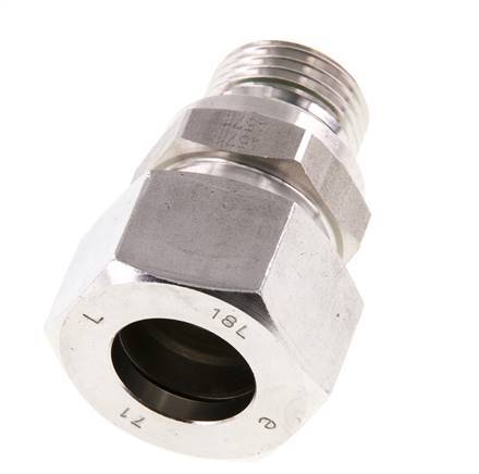 G 1/2'' Macho x 18L Anillo de corte recto de acero inoxidable con junta FKM 315 Bar DIN 2353