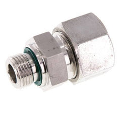 G 1/2'' Macho x 20S Anillo de corte recto de acero inoxidable con junta FKM 400 Bar DIN 2353