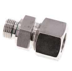 G 1/2'' Macho x 20S Anillo de corte recto de acero inoxidable con junta FKM 400 Bar DIN 2353