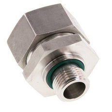 G 1/2'' Macho x 28L Anillo de corte recto de acero inoxidable con junta FKM 160 Bar DIN 2353