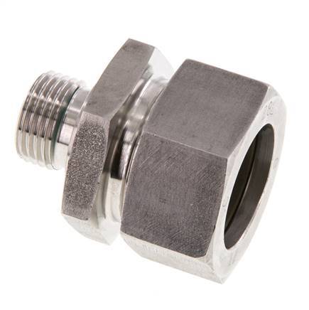 G 1/2'' Macho x 28L Anillo de corte recto de acero inoxidable con junta FKM 160 Bar DIN 2353