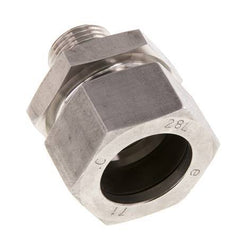 G 1/2'' Macho x 28L Anillo de corte recto de acero inoxidable con junta FKM 160 Bar DIN 2353