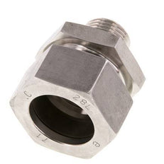 G 1/2'' Macho x 28L Anillo de corte recto de acero inoxidable con junta FKM 160 Bar DIN 2353