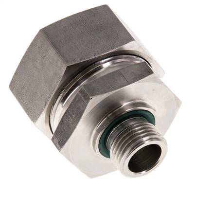 G 1/2'' Macho x 35L Anillo de corte recto de acero inoxidable con junta FKM 160 Bar DIN 2353