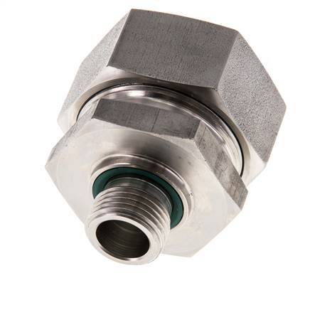 G 1/2'' Macho x 35L Anillo de corte recto de acero inoxidable con junta FKM 160 Bar DIN 2353