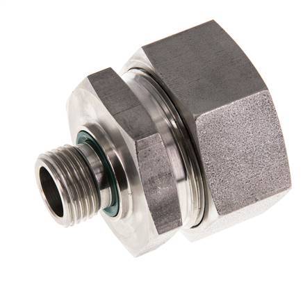 G 1/2'' Macho x 35L Anillo de corte recto de acero inoxidable con junta FKM 160 Bar DIN 2353