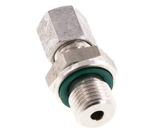 G 1/4'' Macho x 6L Anillo de corte recto de acero inoxidable con junta FKM 315 Bar DIN 2353