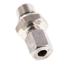 G 1/4'' Macho x 6L Anillo de corte recto de acero inoxidable con junta FKM 315 Bar DIN 2353