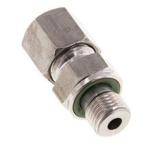 G 1/4'' Macho x 8S Anillo de corte recto de acero inoxidable con junta FKM 630 Bar DIN 2353
