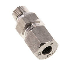 G 1/4'' Macho x 8S Anillo de corte recto de acero inoxidable con junta FKM 630 Bar DIN 2353
