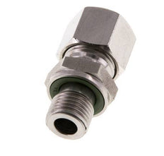 G 1/4'' Macho x 10L Anillo de corte recto de acero inoxidable con junta FKM 315 Bar DIN 2353
