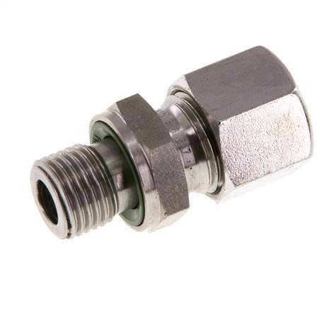 G 1/4'' Macho x 10L Anillo de corte recto de acero inoxidable con junta FKM 315 Bar DIN 2353