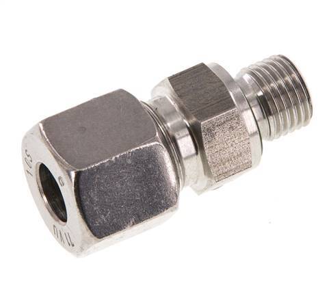G 1/4'' Macho x 10S Anillo de corte recto de acero inoxidable con junta FKM 630 Bar DIN 2353
