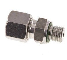 G 1/4'' Macho x 10S Anillo de corte recto de acero inoxidable con junta FKM 630 Bar DIN 2353