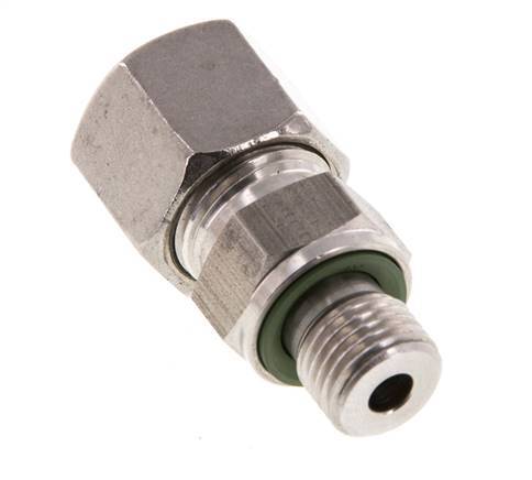 G 1/4'' Macho x 10S Anillo de corte recto de acero inoxidable con junta FKM 630 Bar DIN 2353