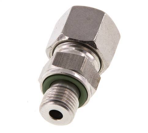 G 1/4'' Macho x 10S Anillo de corte recto de acero inoxidable con junta FKM 630 Bar DIN 2353