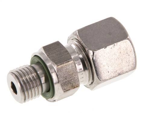 G 1/4'' Macho x 10S Anillo de corte recto de acero inoxidable con junta FKM 630 Bar DIN 2353