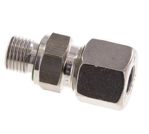 G 1/4'' Macho x 10S Anillo de corte recto de acero inoxidable con junta FKM 630 Bar DIN 2353