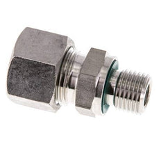 G 1/4'' Macho x 12L Anillo de corte recto de acero inoxidable con junta FKM 315 Bar DIN 2353