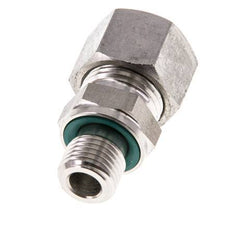 G 1/4'' Macho x 12L Anillo de corte recto de acero inoxidable con junta FKM 315 Bar DIN 2353