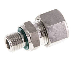 G 1/4'' Macho x 12L Anillo de corte recto de acero inoxidable con junta FKM 315 Bar DIN 2353