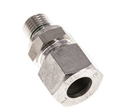 G 1/4'' Macho x 12L Anillo de corte recto de acero inoxidable con junta FKM 315 Bar DIN 2353