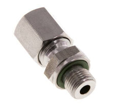 G 1/8'' Macho x 6L Anillo de corte recto de acero inoxidable con junta FKM 315 Bar DIN 2353