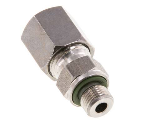 G 1/8'' Macho x 6S Anillo de corte recto de acero inoxidable con junta FKM 630 Barra DIN 2353