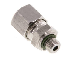 G 1/8'' Macho x 10L Anillo de corte recto de acero inoxidable con junta FKM 315 Bar DIN 2353