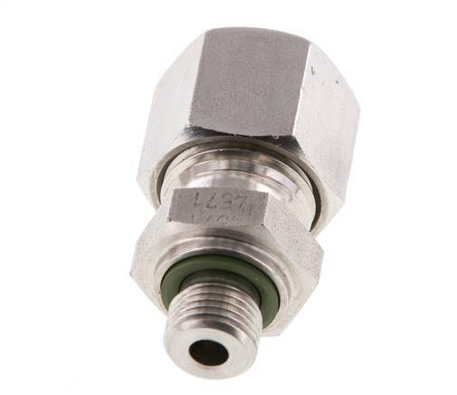 G 1/8'' Macho x 10L Anillo de corte recto de acero inoxidable con junta FKM 315 Bar DIN 2353