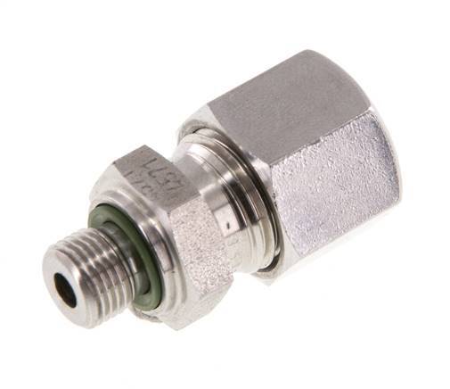 G 1/8'' Macho x 10L Anillo de corte recto de acero inoxidable con junta FKM 315 Bar DIN 2353