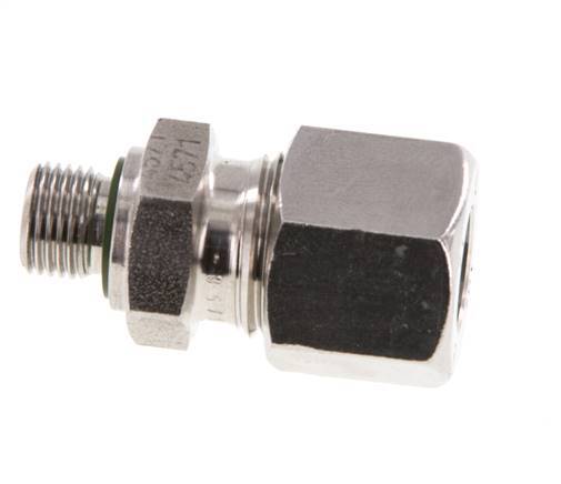 G 1/8'' Macho x 10L Anillo de corte recto de acero inoxidable con junta FKM 315 Bar DIN 2353