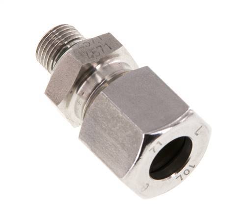 G 1/8'' Macho x 10L Anillo de corte recto de acero inoxidable con junta FKM 315 Bar DIN 2353