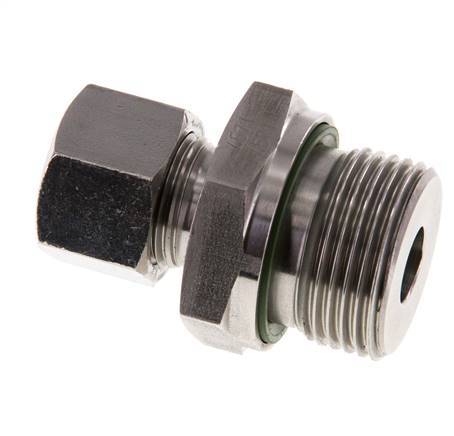 G 3/4'' Macho x 12L Anillo de corte recto de acero inoxidable con junta FKM 315 Bar DIN 2353