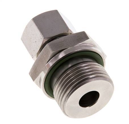 G 3/4'' Macho x 12L Anillo de corte recto de acero inoxidable con junta FKM 315 Bar DIN 2353
