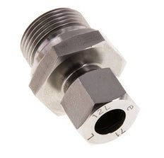 G 3/4'' Macho x 12L Anillo de corte recto de acero inoxidable con junta FKM 315 Bar DIN 2353