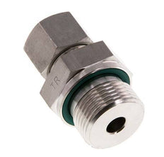 G 3/4'' Macho x 12S Anillo de corte recto de acero inoxidable con junta FKM 630 Bar DIN 2353