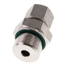 G 3/4'' Macho x 12S Anillo de corte recto de acero inoxidable con junta FKM 630 Bar DIN 2353