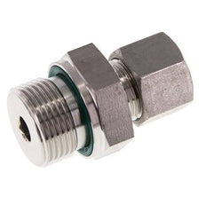 G 3/4'' Macho x 12S Anillo de corte recto de acero inoxidable con junta FKM 630 Bar DIN 2353