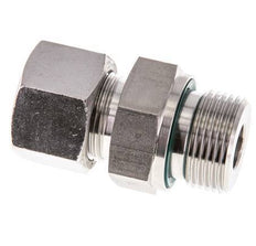 G 3/4'' Macho x 16S Anillo de corte recto de acero inoxidable con junta FKM 400 Bar DIN 2353
