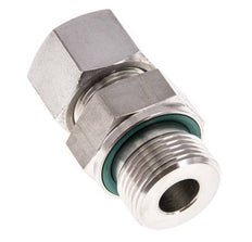 G 3/4'' Macho x 16S Anillo de corte recto de acero inoxidable con junta FKM 400 Bar DIN 2353