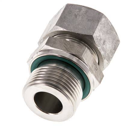 G 3/4'' Macho x 18L Anillo de corte recto de acero inoxidable con junta FKM 315 Bar DIN 2353