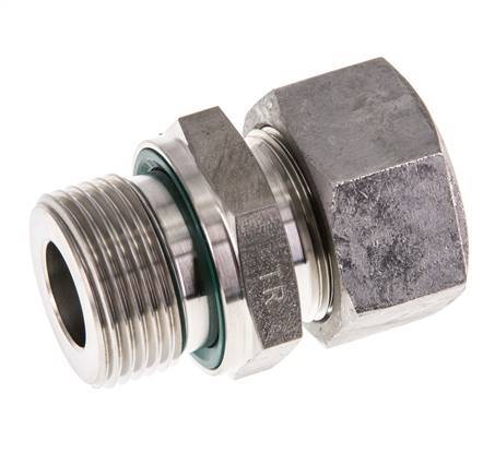 G 3/4'' Macho x 18L Anillo de corte recto de acero inoxidable con junta FKM 315 Bar DIN 2353