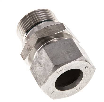 G 3/4'' Macho x 18L Anillo de corte recto de acero inoxidable con junta FKM 315 Bar DIN 2353