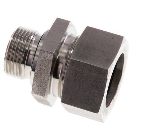 G 3/4'' Macho x 28L Anillo de corte recto de acero inoxidable con junta FKM 160 Bar DIN 2353