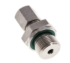 G 3/8'' Macho x 6L Anillo de corte recto de acero inoxidable con junta FKM 315 Bar DIN 2353