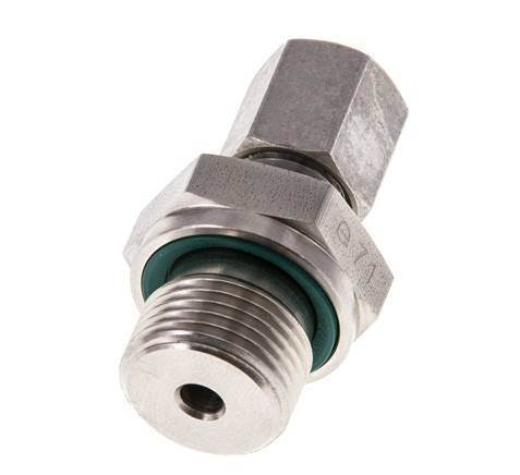 G 3/8'' Macho x 6L Anillo de corte recto de acero inoxidable con junta FKM 315 Bar DIN 2353